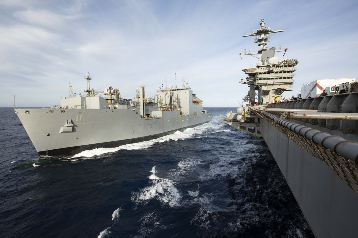 U.S. Aircraft Carrier Transits Eastern Pacific Ocean