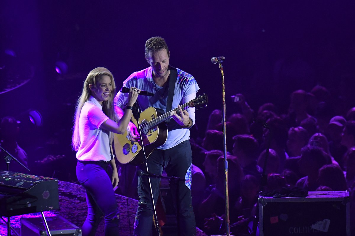 Shakira and Chris Martin