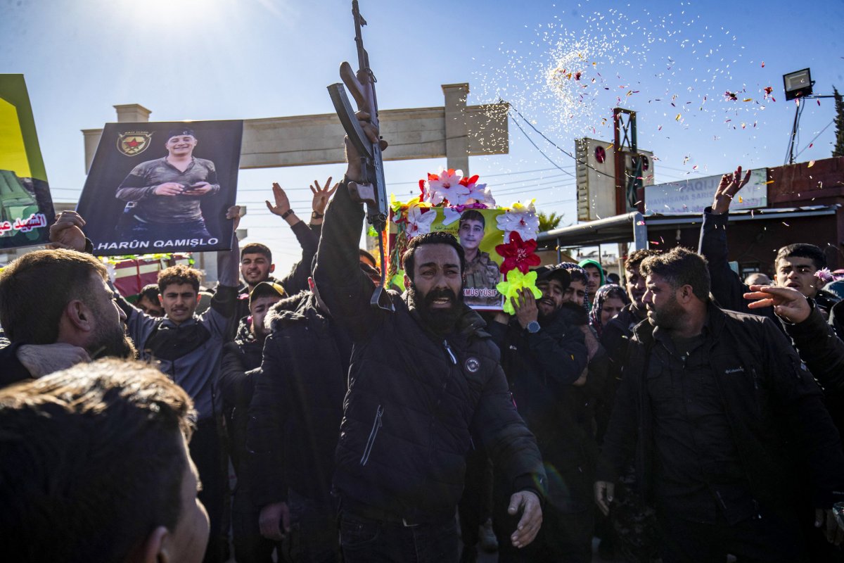 SDF, funeral, after, clashes, with, Syrian, rebels