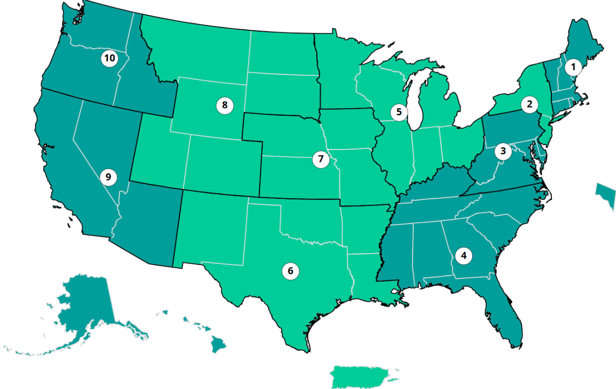 Covid Map Shows Latest Rates Across U.S. Before Christmas - Newsweek