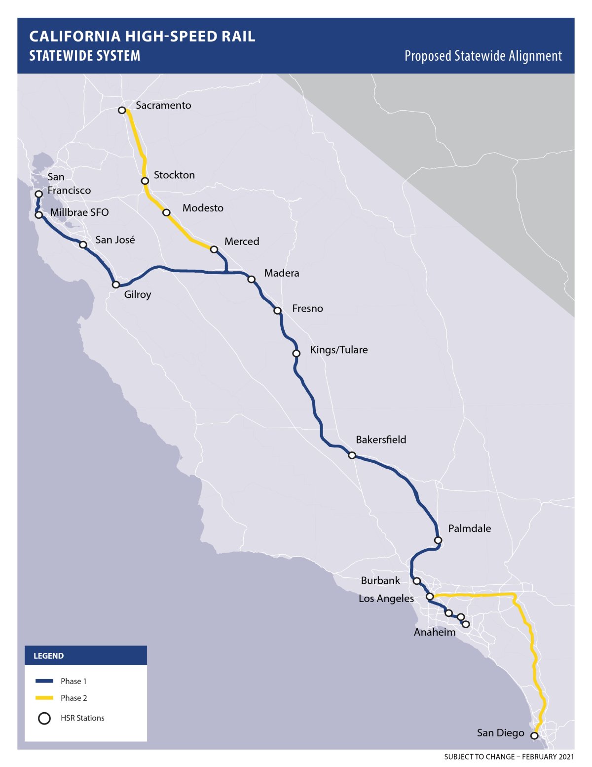 California High Speed Rail Map