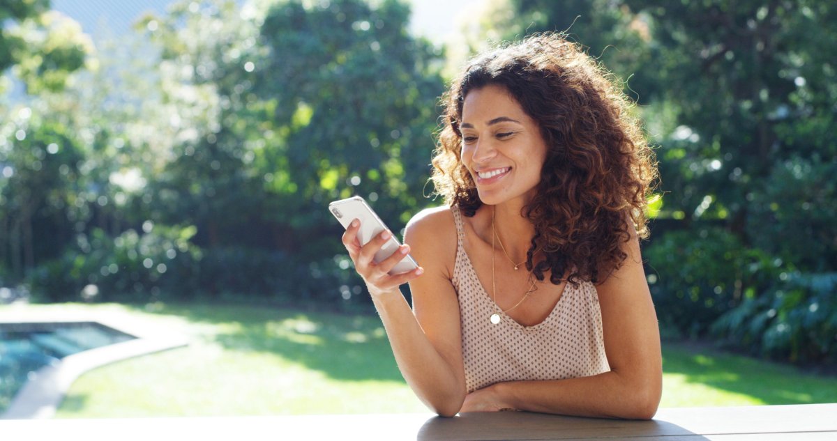 Woman looking at phone