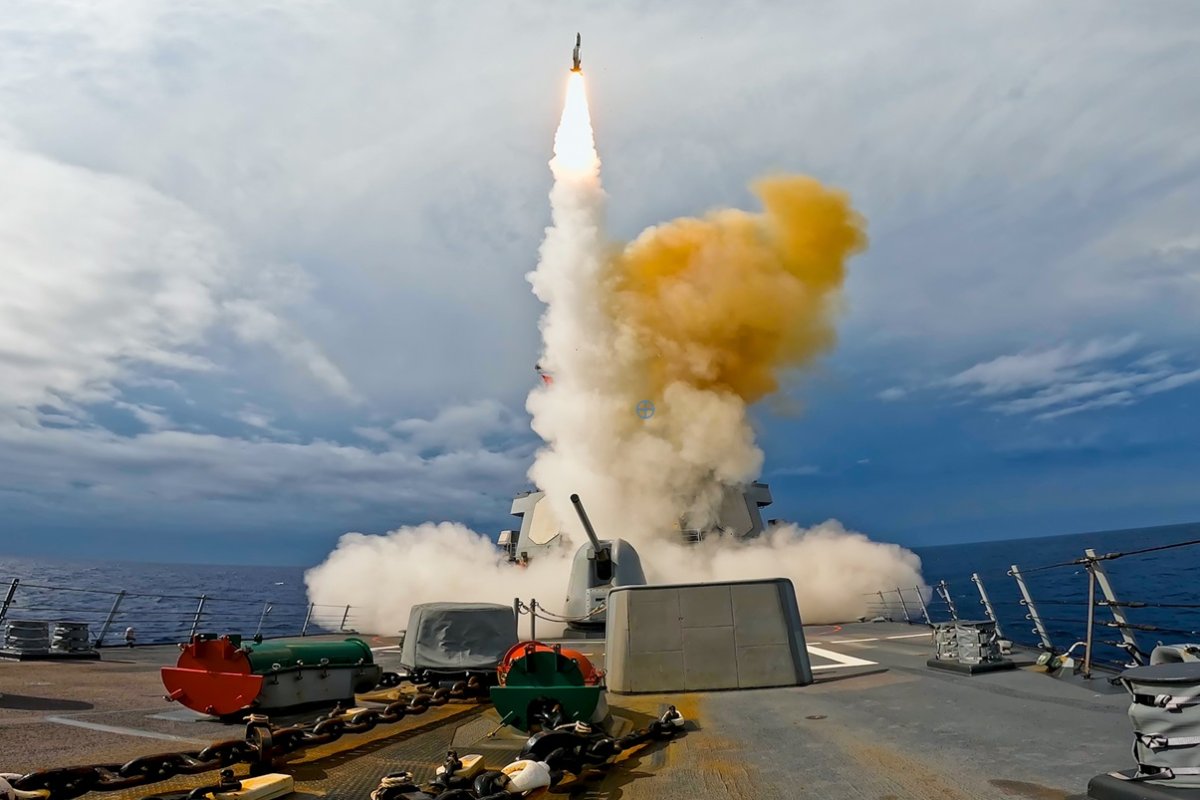 USS Higgins Launches Missile 