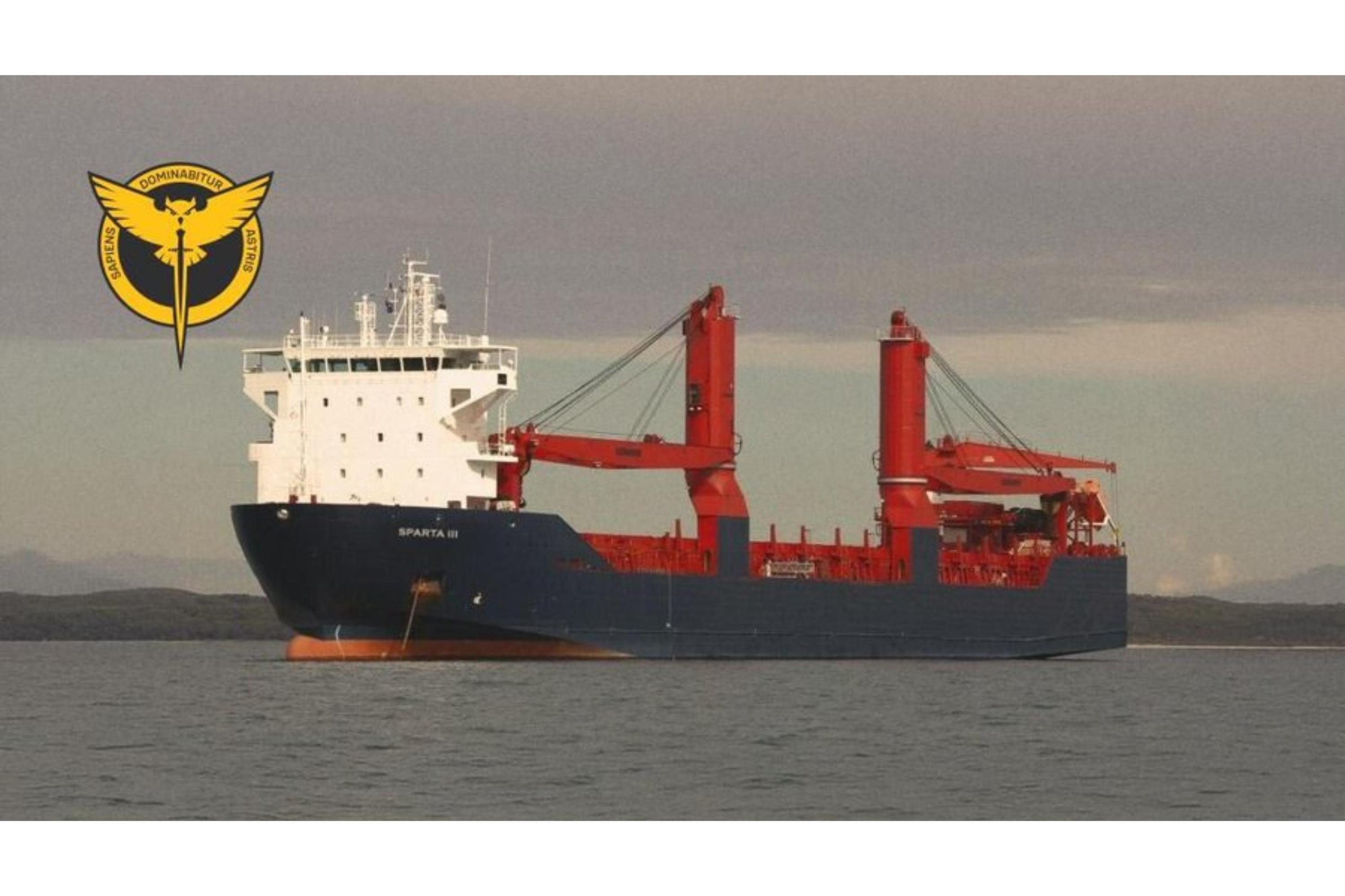 An image of the Sparta cargo vessel shared by Ukraine's Main Intelligence Directorate. (Main Directorate of Intelligence of the Ministry of Defense of Ukraine via X)