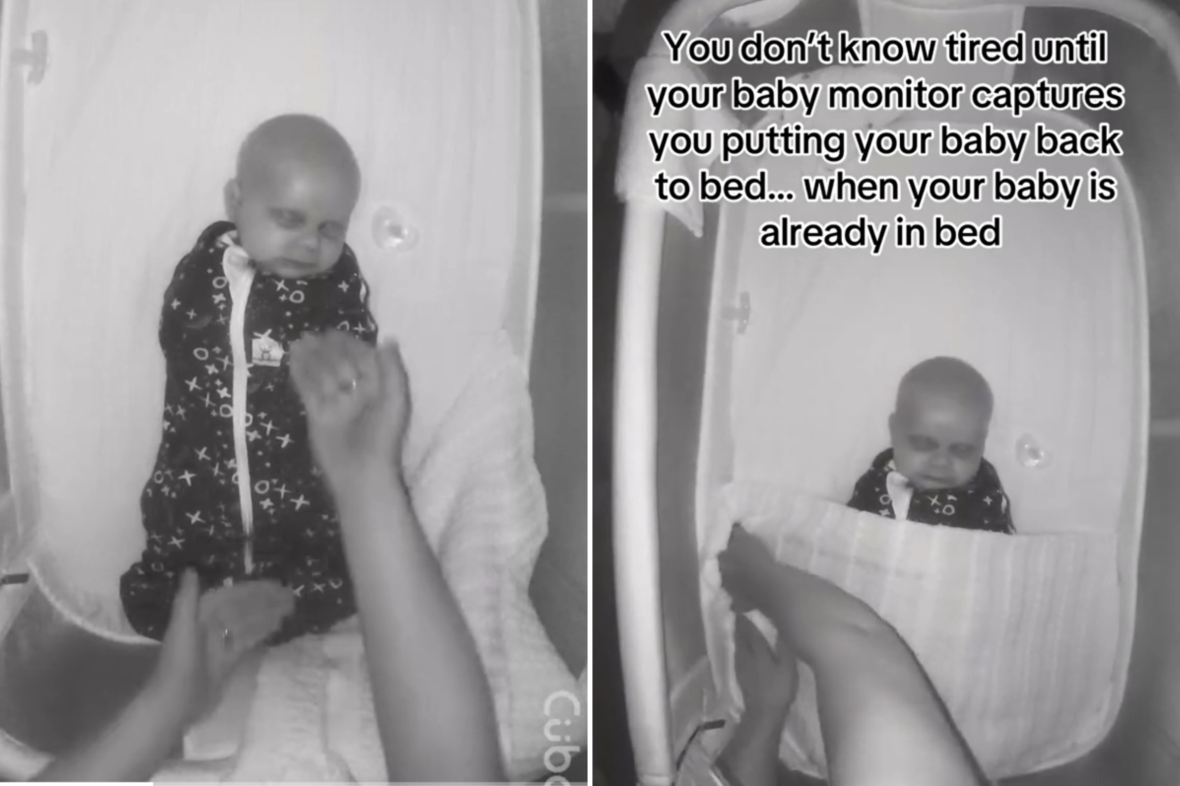 Baby Cam Captures Moment Mom Puts Baby Back to Bed, But There's a Problem