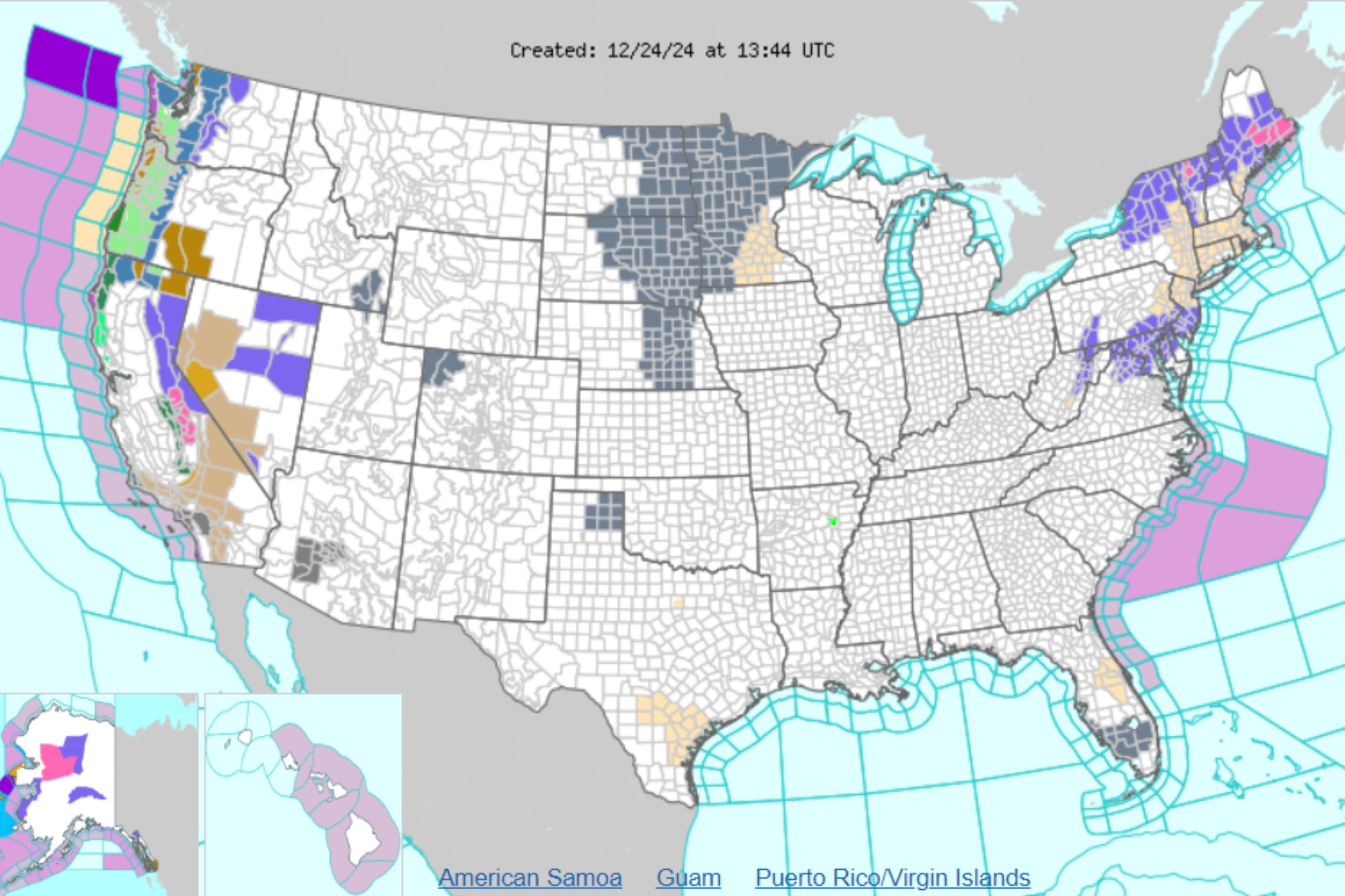 Winter storms spark travel warnings for millions of Americans