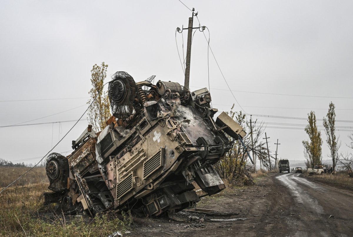 Broken Down Armored Vehicle in Ukraine 