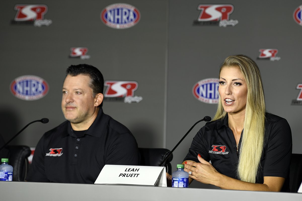 Leah Pruett and Tony Stewart