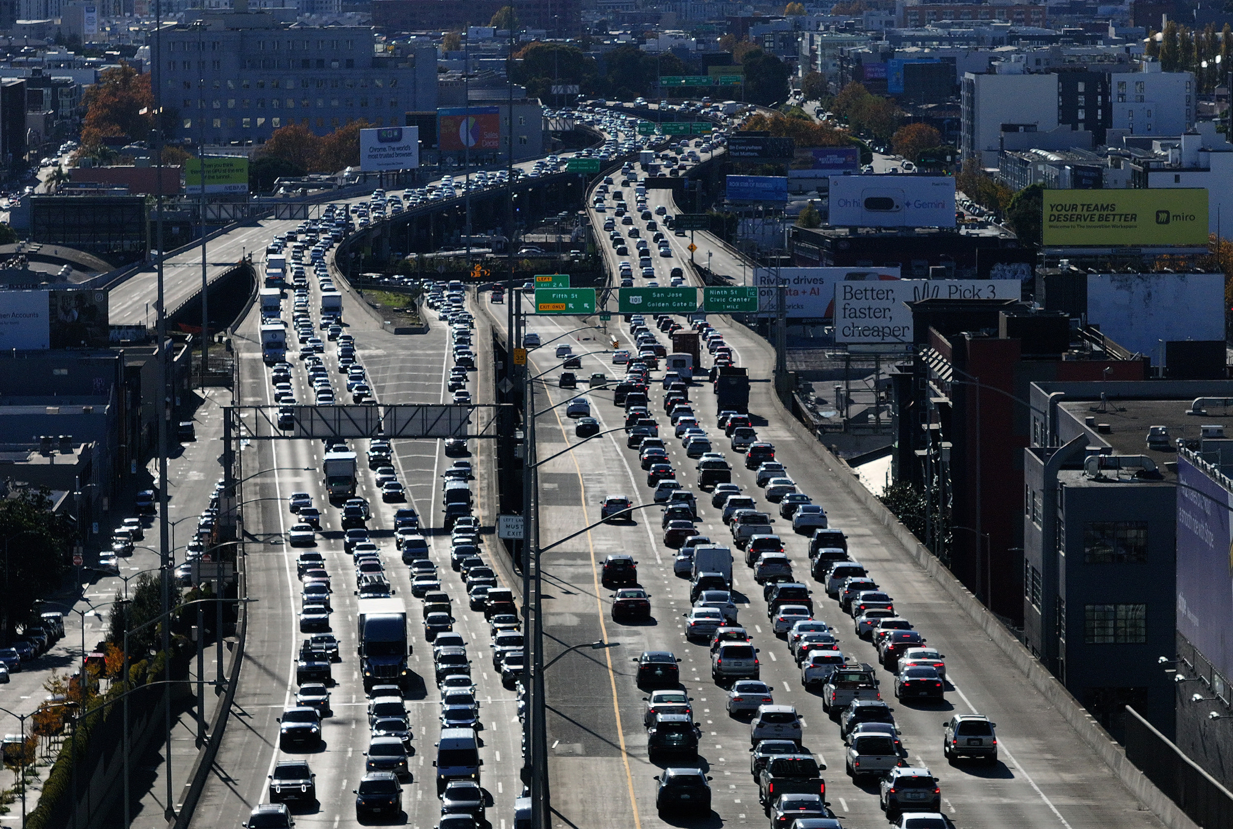 Large Sinkhole Swallows Part of Highway During Rush Hour