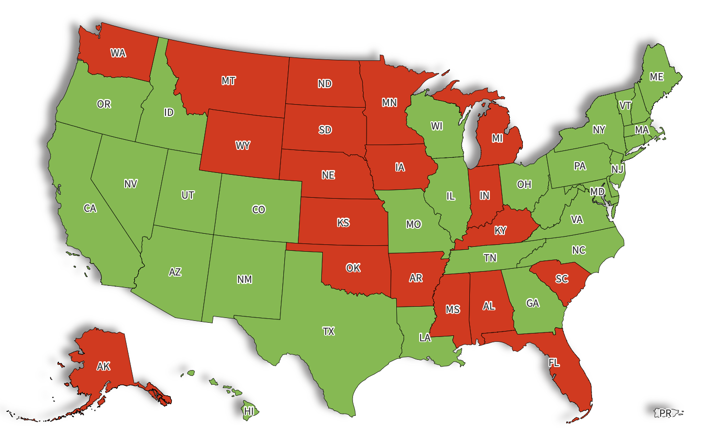 Map Reveals States Where Drivers Won't Need Vehicle Safety Tests in 2025