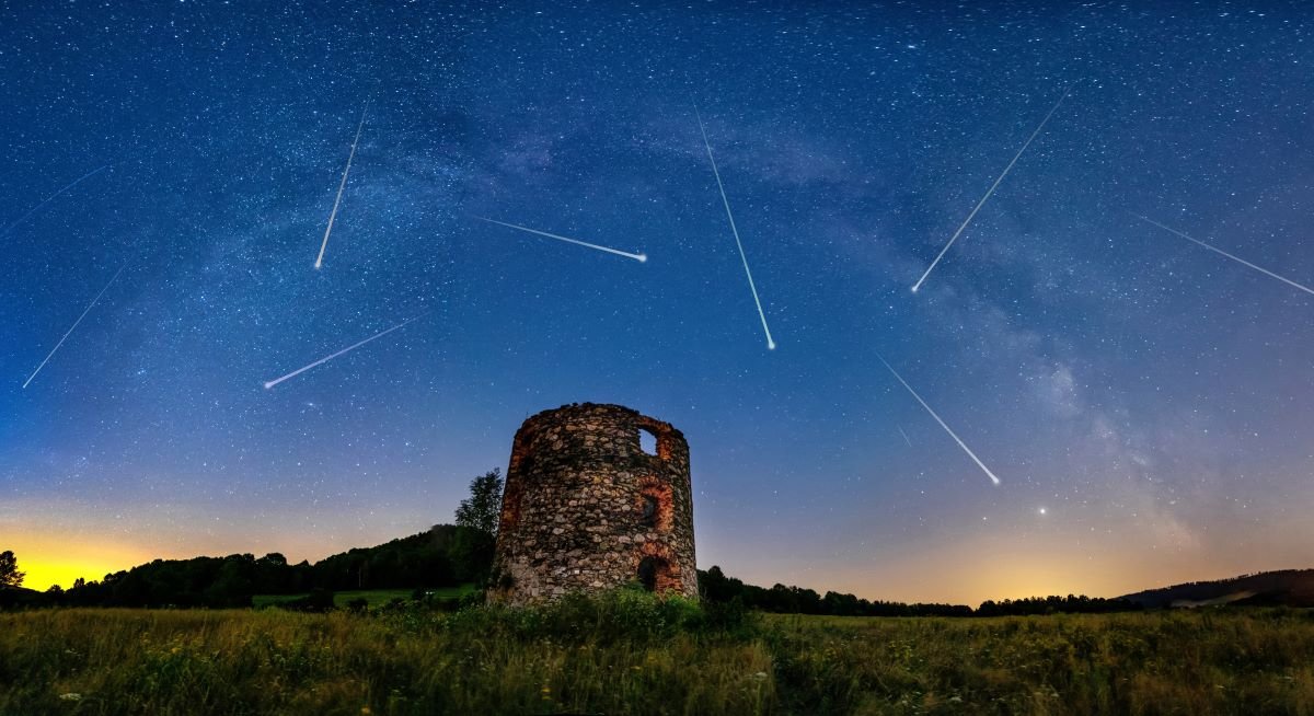 Meteor Shower and the Milky Way with 