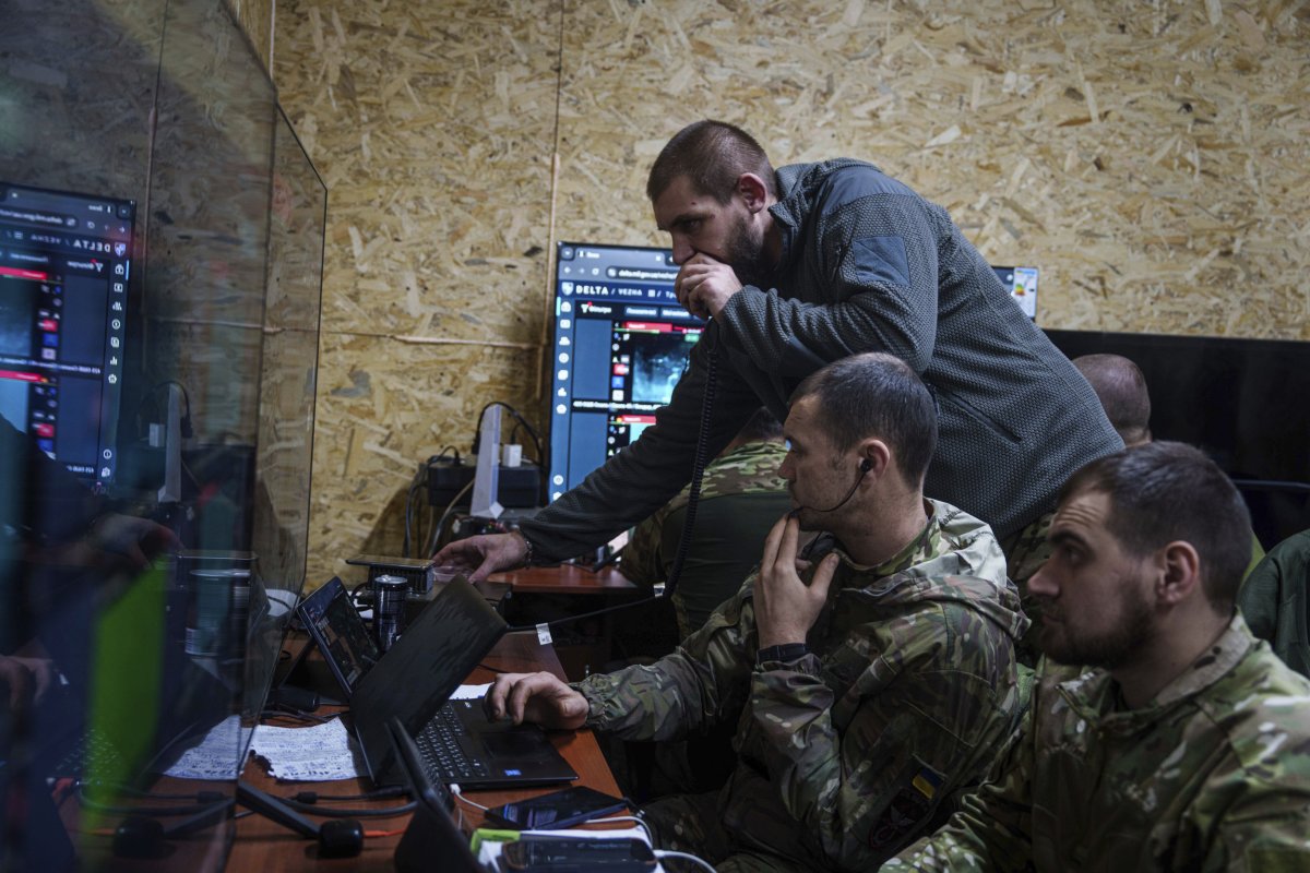 Ukrainians Speaking Via Radio to Combat Soldiers