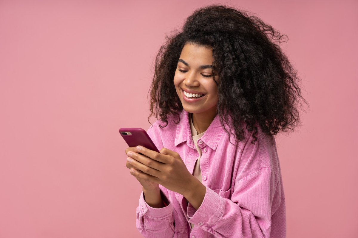 Woman using phone