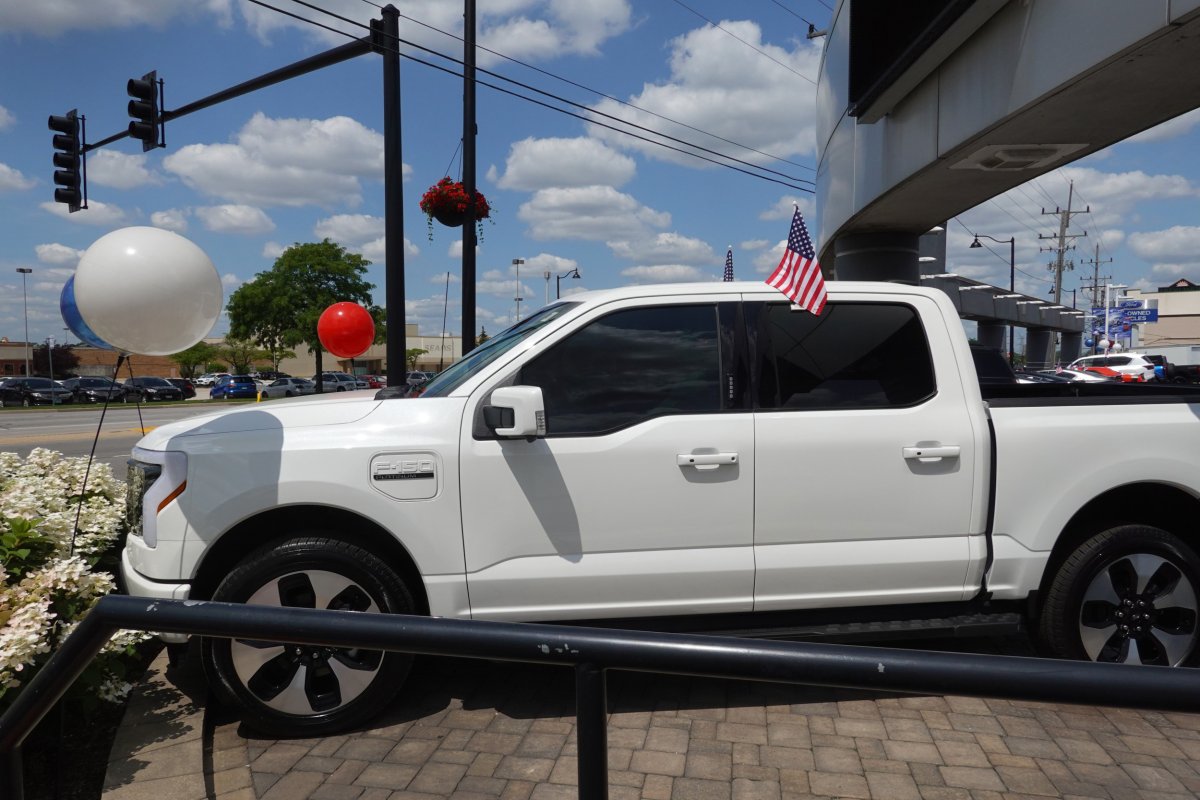 A 2023 Ford F-150 Lightning EV