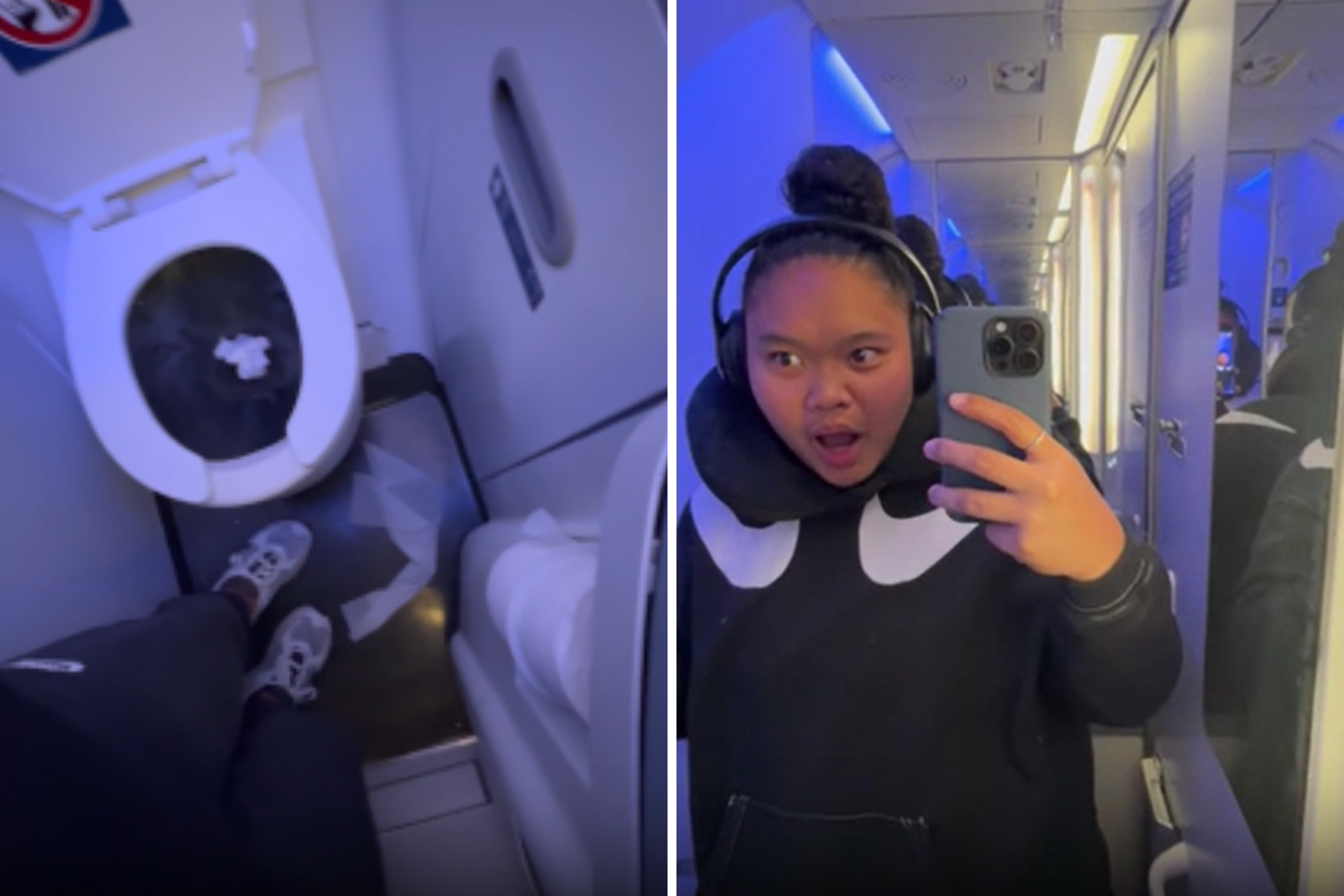 Passenger discovers just how strong plane toilet flushes really are