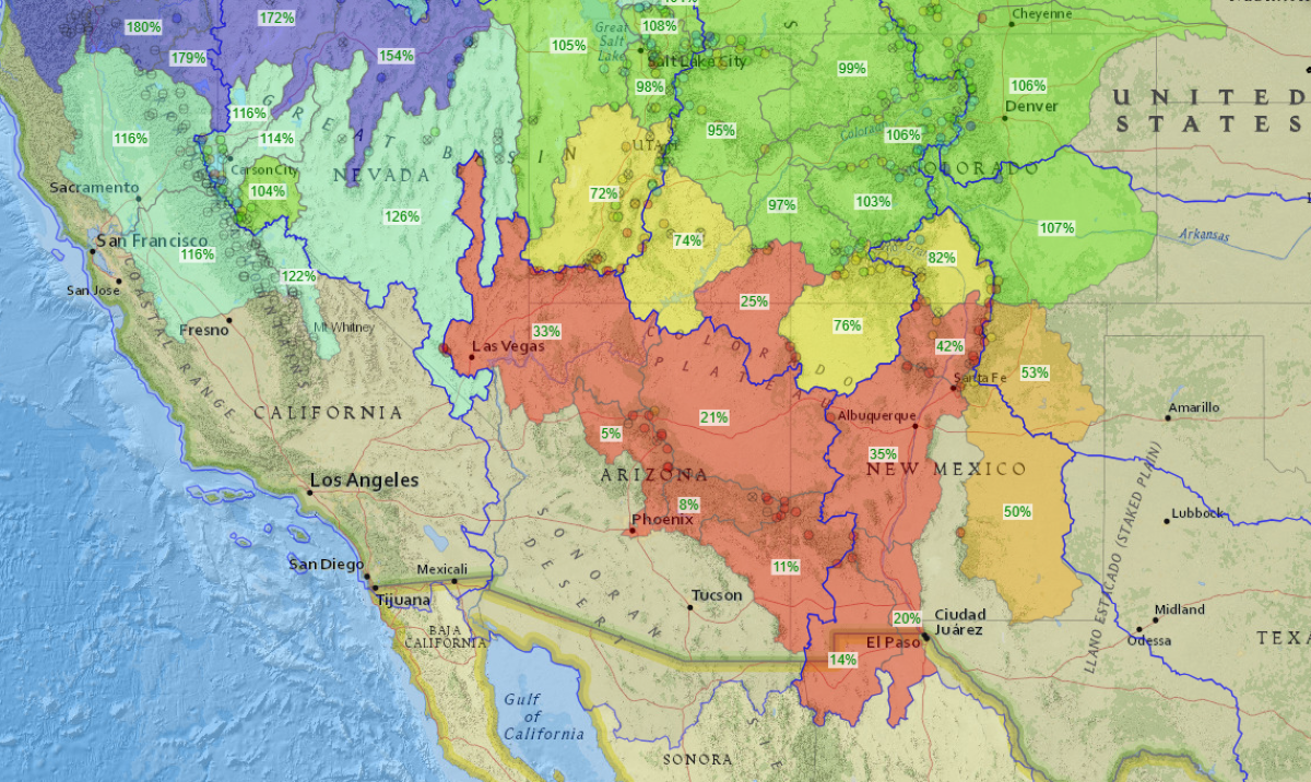 Map of snow pack