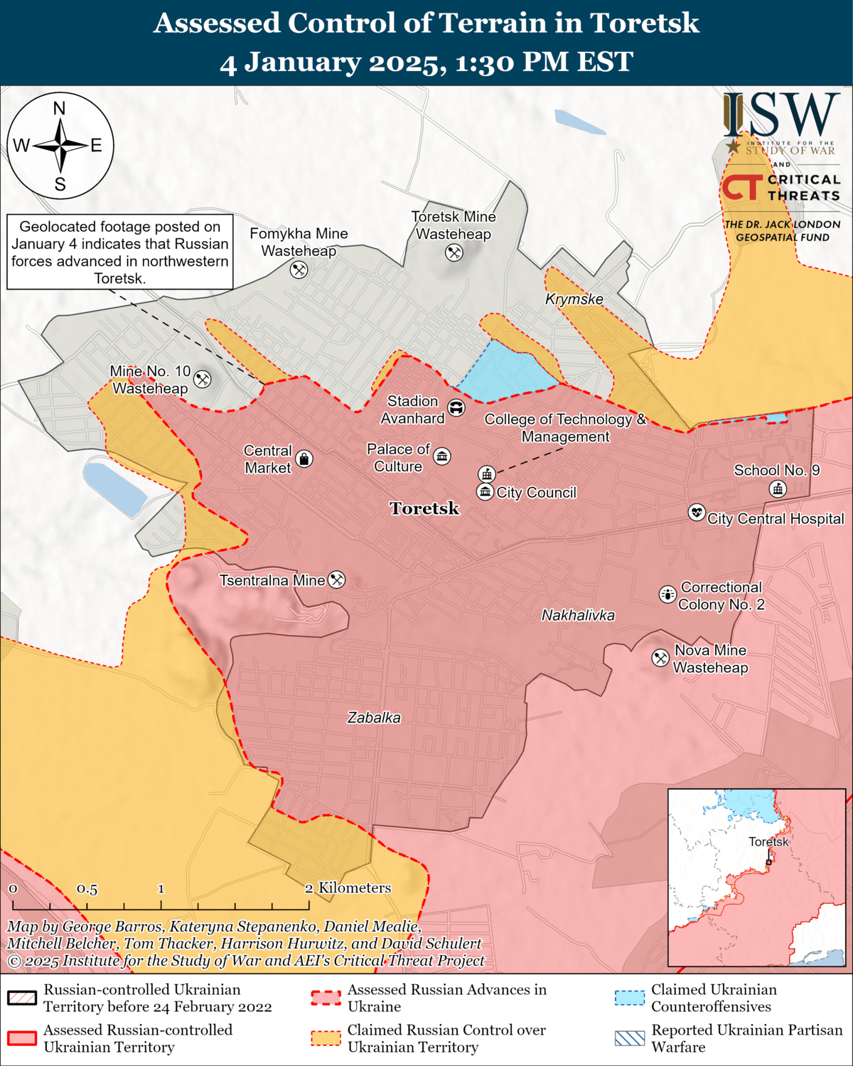 ISW Toretsk 4 de enero