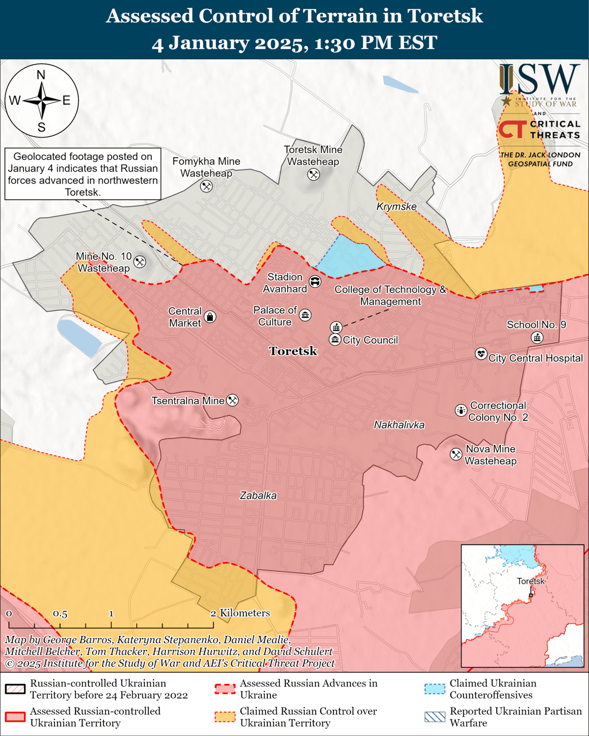 ISW Toretsk Jan 4
