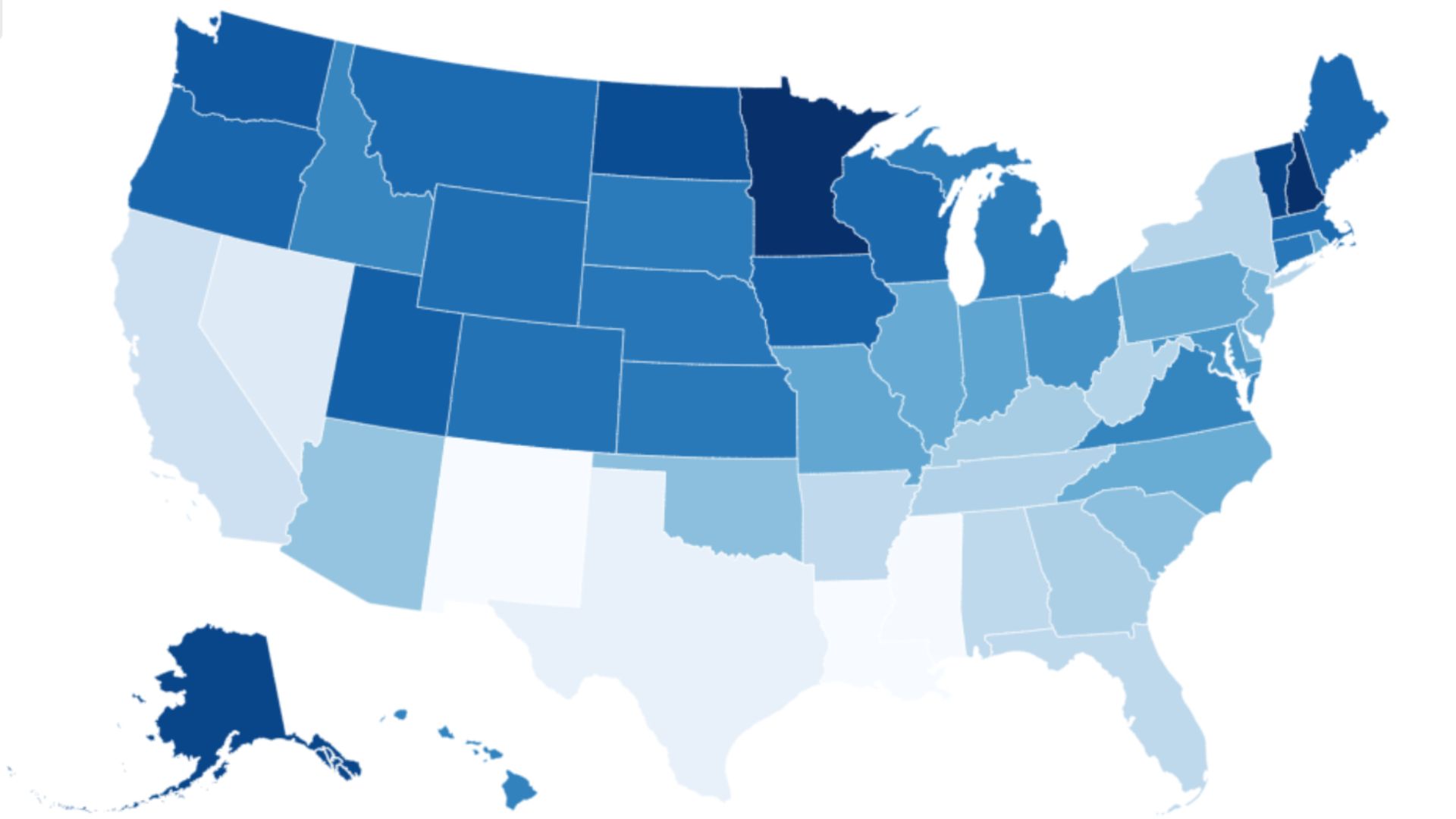 Map Reveals US Adult Literacy Rates by State - Newsweek