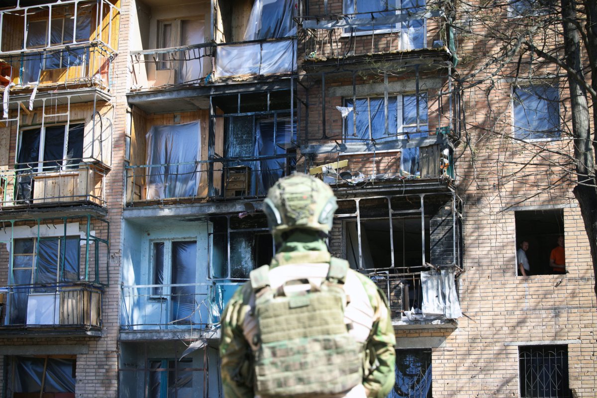 A Ukrainian volunteer in Kursk