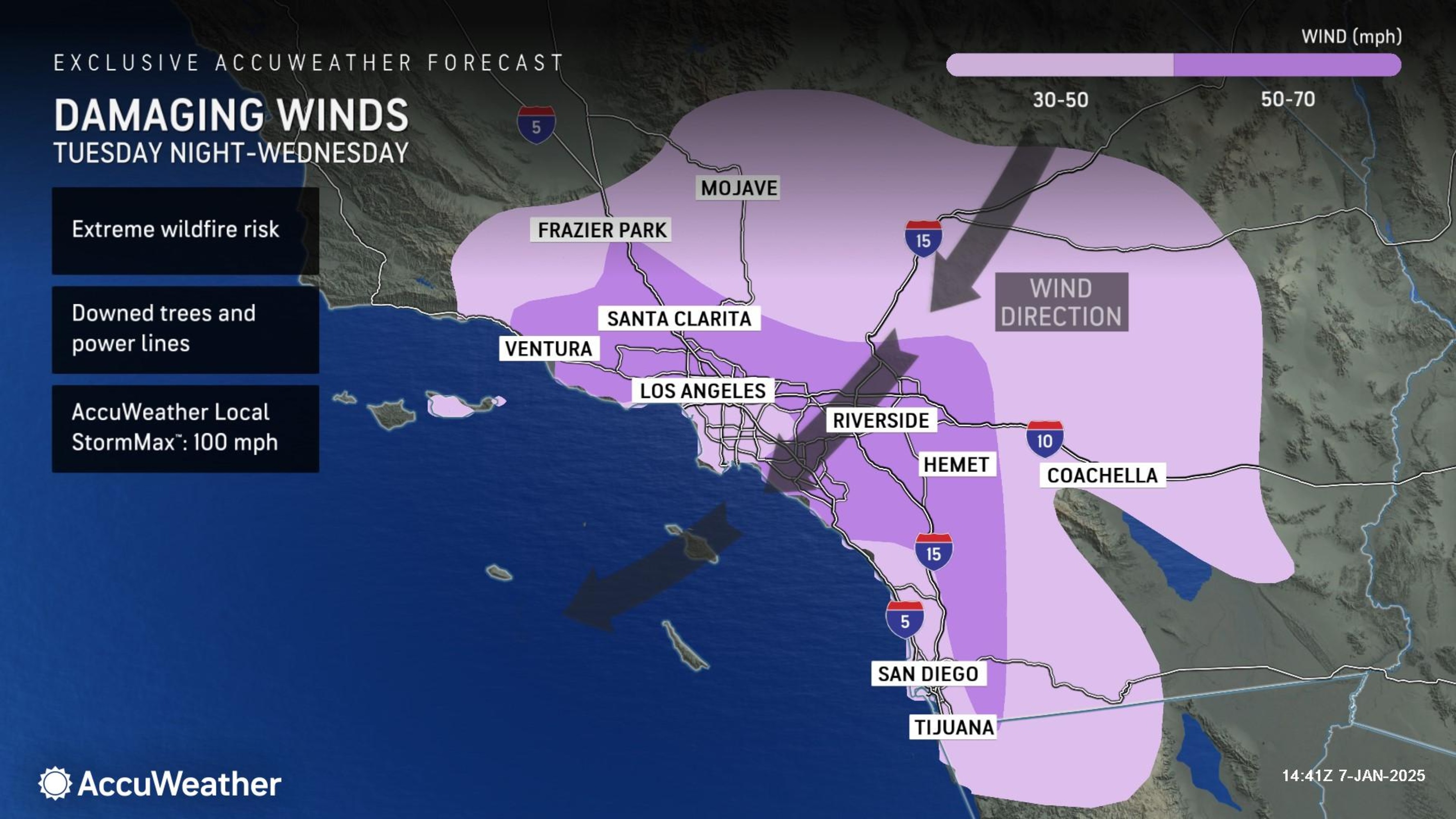 California Wind Map Shows Highest Risk Areas - Newsweek