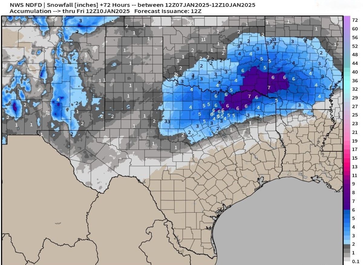 Texas Snow Map Shows Counties To Be Hit Hardest Newsweek