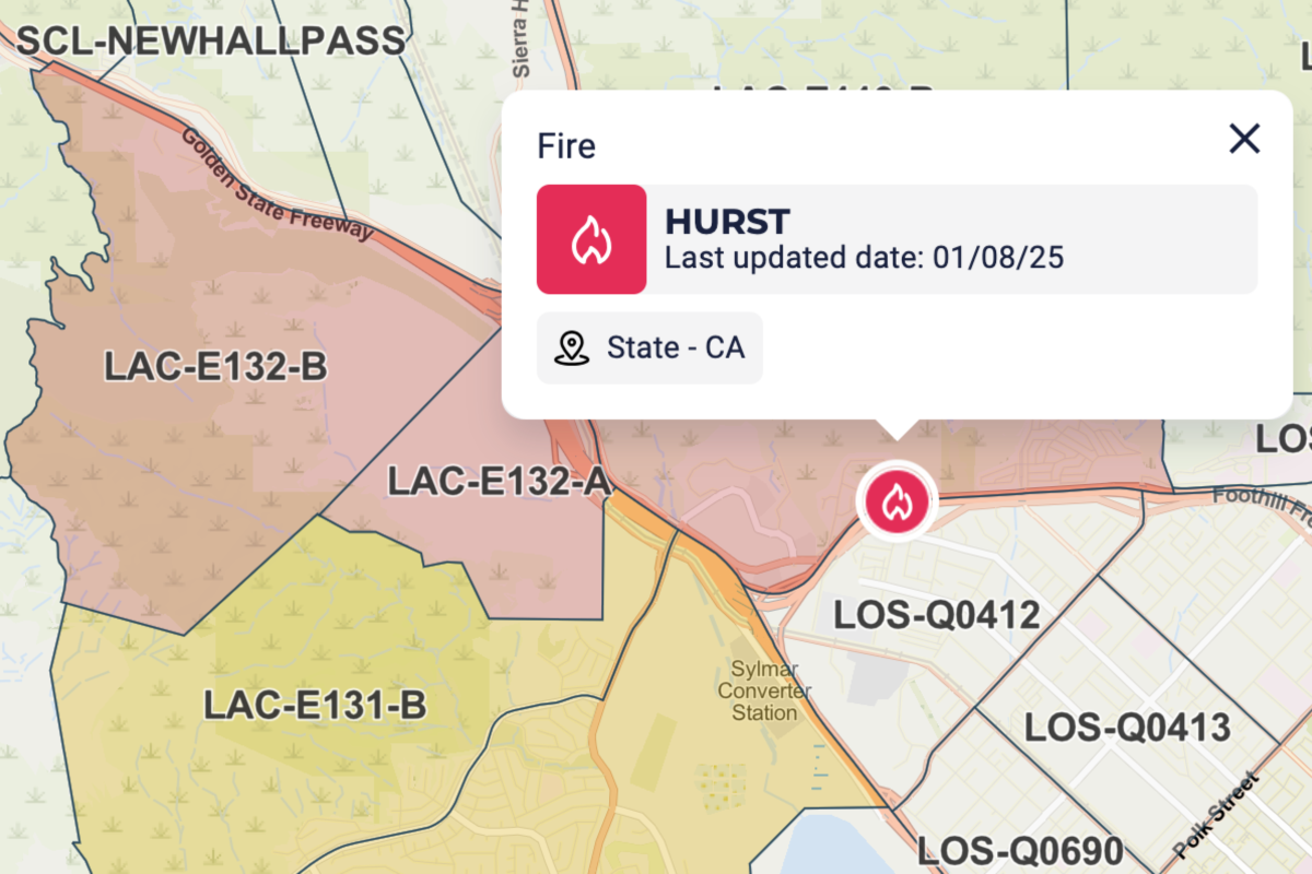 Hurst Fire evacuation zone