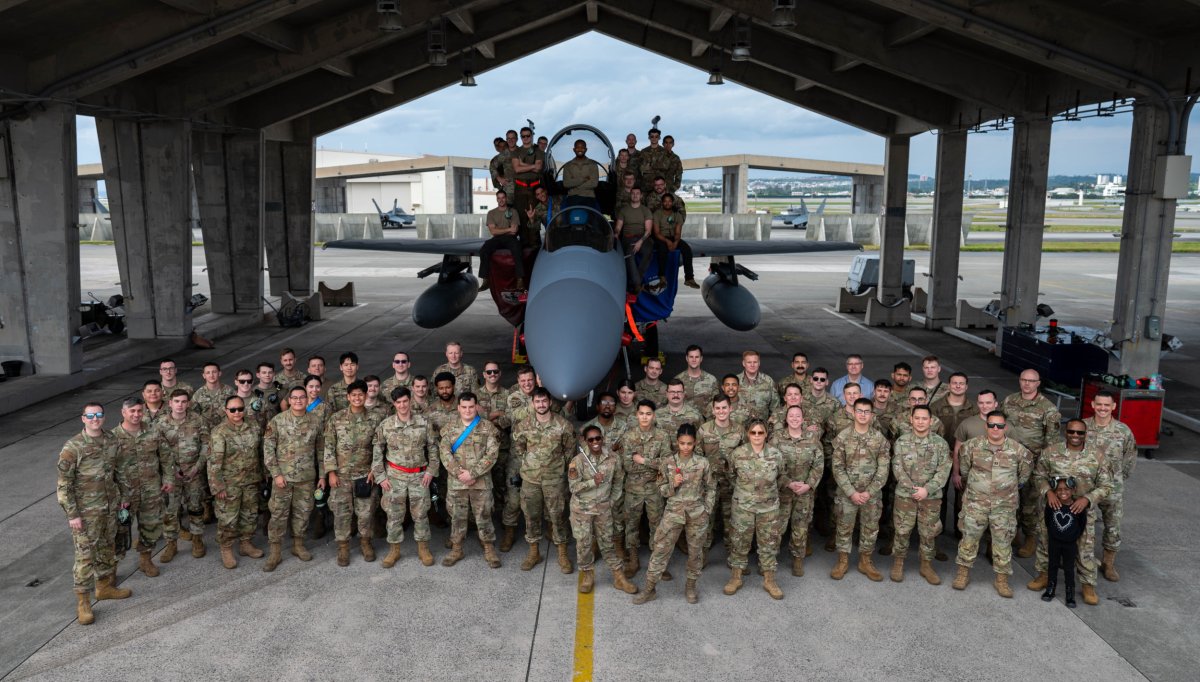 U.S. F-15C Fighter Jet Deploys at Kadena