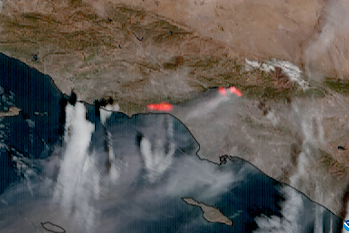 Satellite fire image