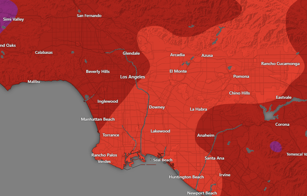 California Fires Live Tracker Map of Los Angeles Blazes Newsweek