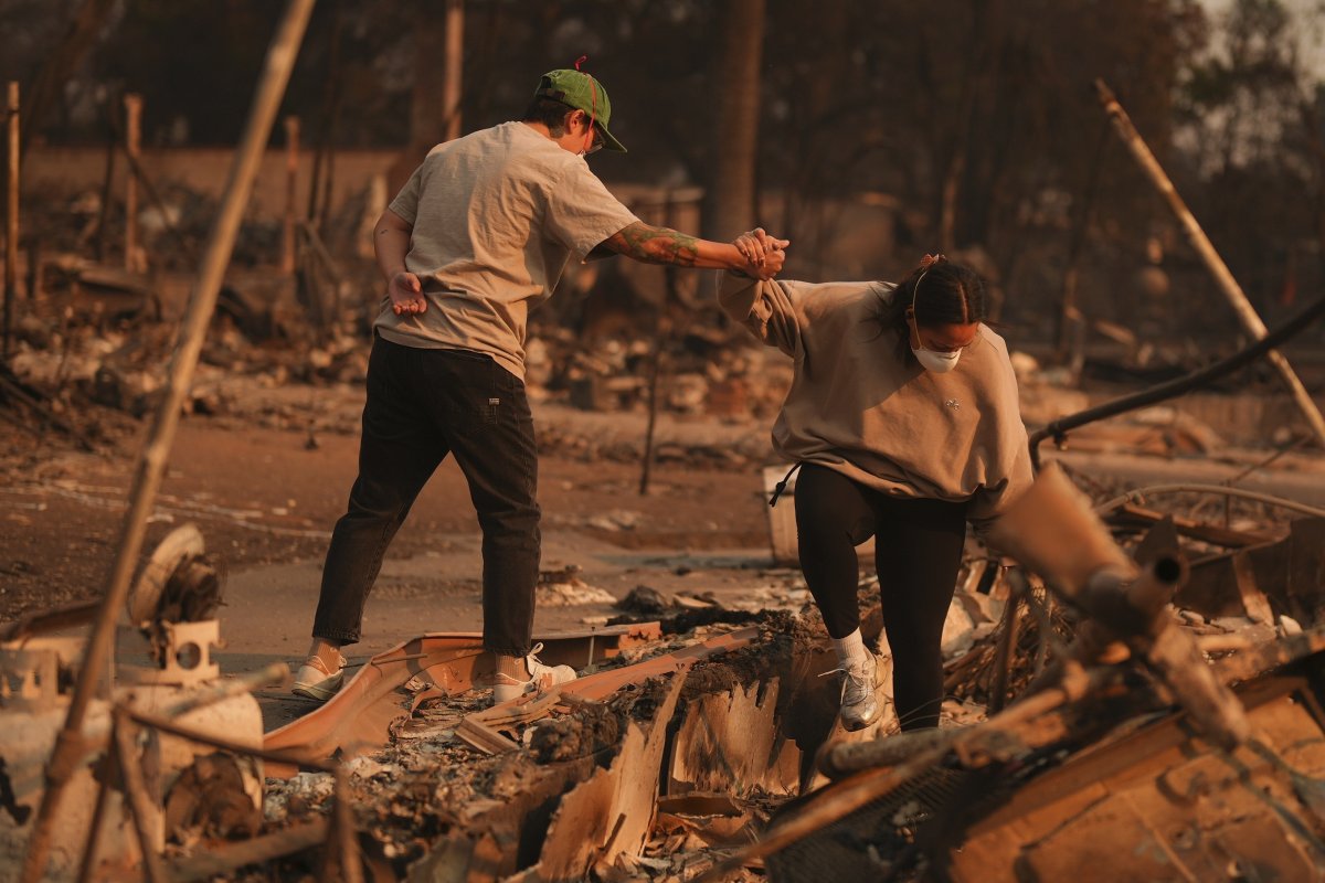 aftermath of the Eaton Fire in LA