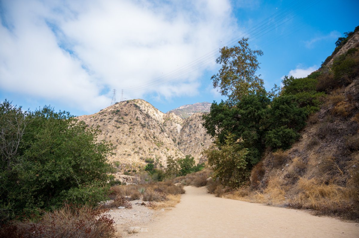 Eaton Canyon hiking trails in California.