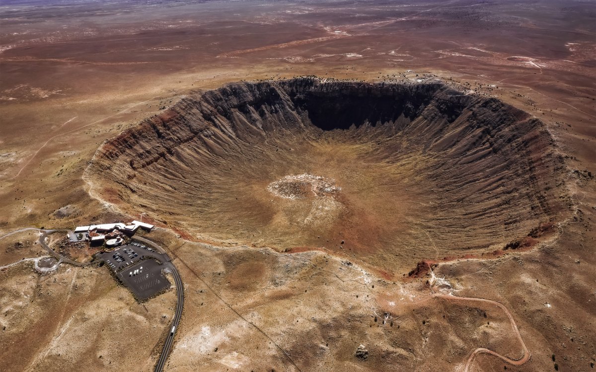 The Meteor Crater Natural Landmark in Arizona.