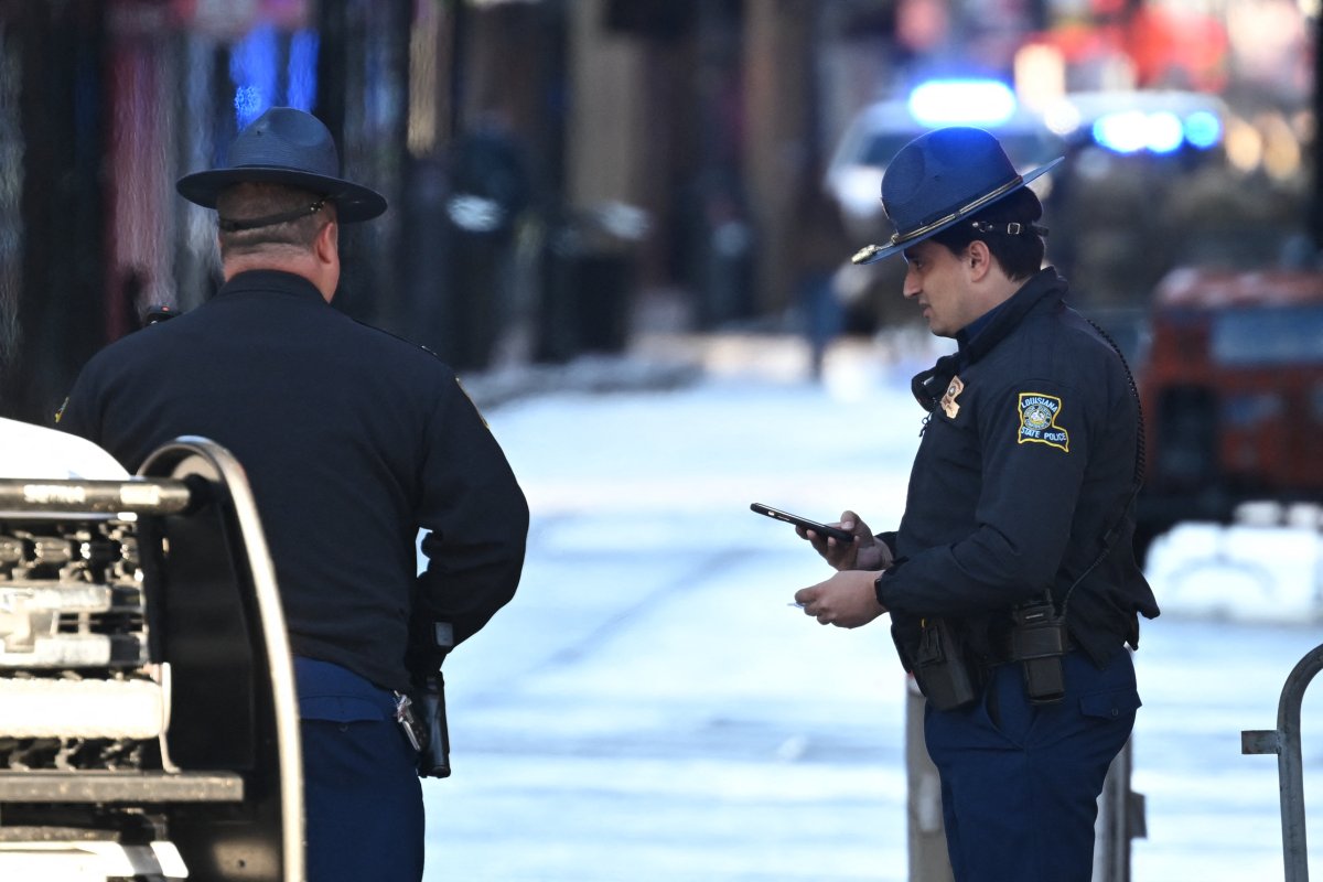 Louisiana state police seen in New Orleans