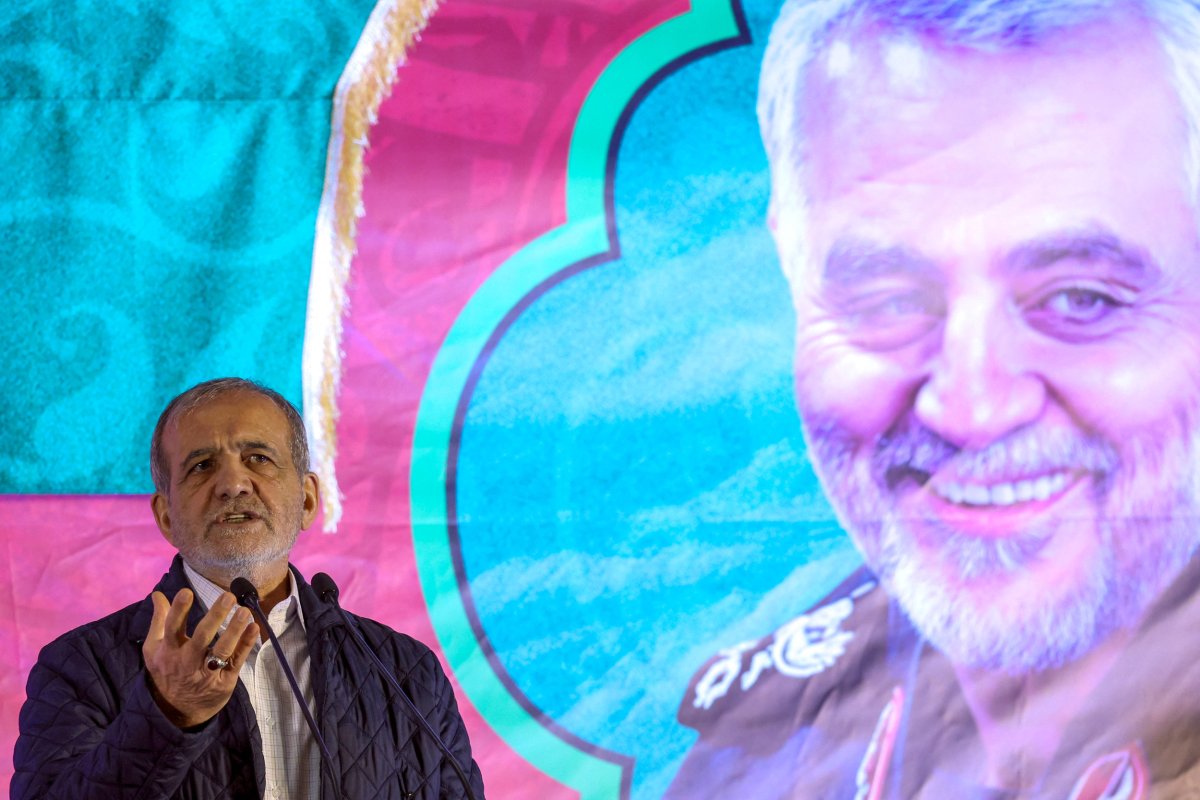 Iran, President, Pezeshkian, at, Soleimani, ceremony