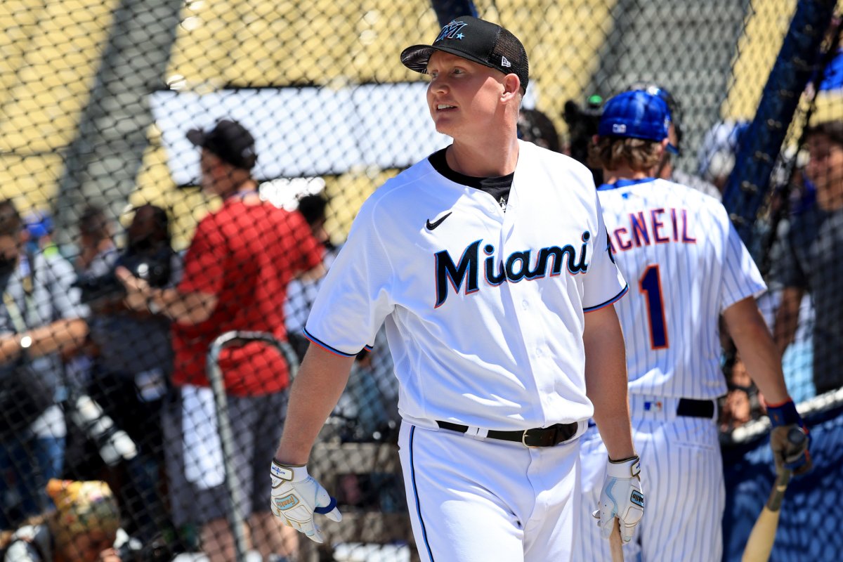 Miami Marlins Garrett Cooper Jeff McNeil