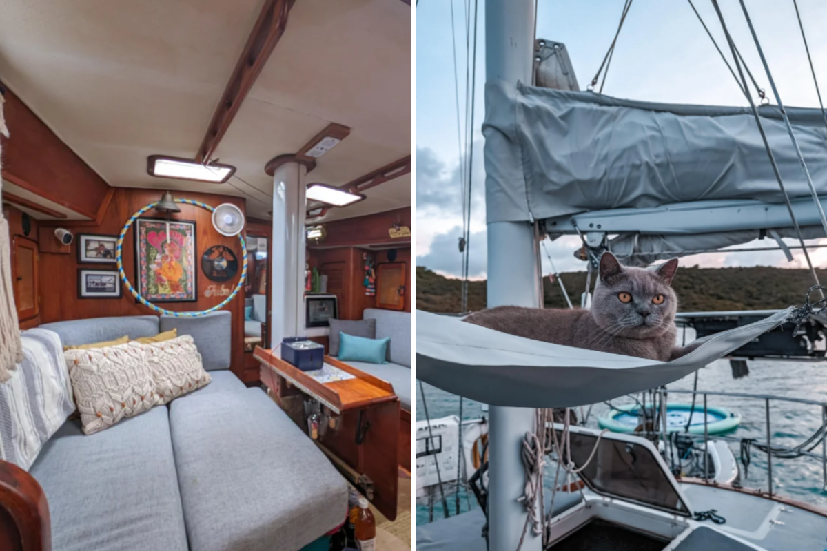 Inside Leah Mackenzie's boat home