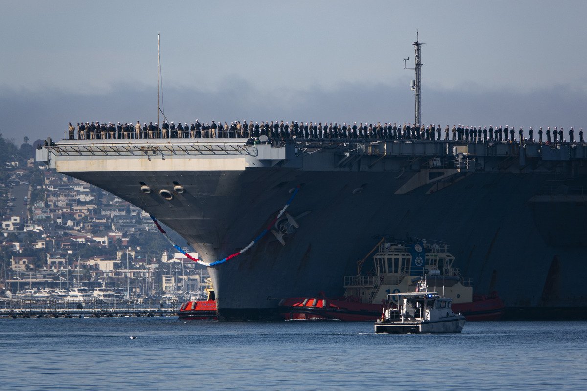 US navy aircraft carrier