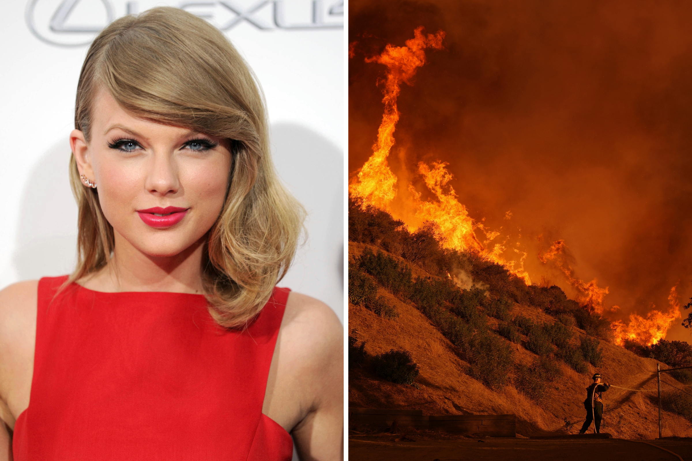 California wildfires are getting closer to Taylor Swift's house