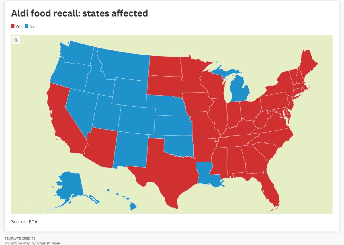 Aldi food recall map
