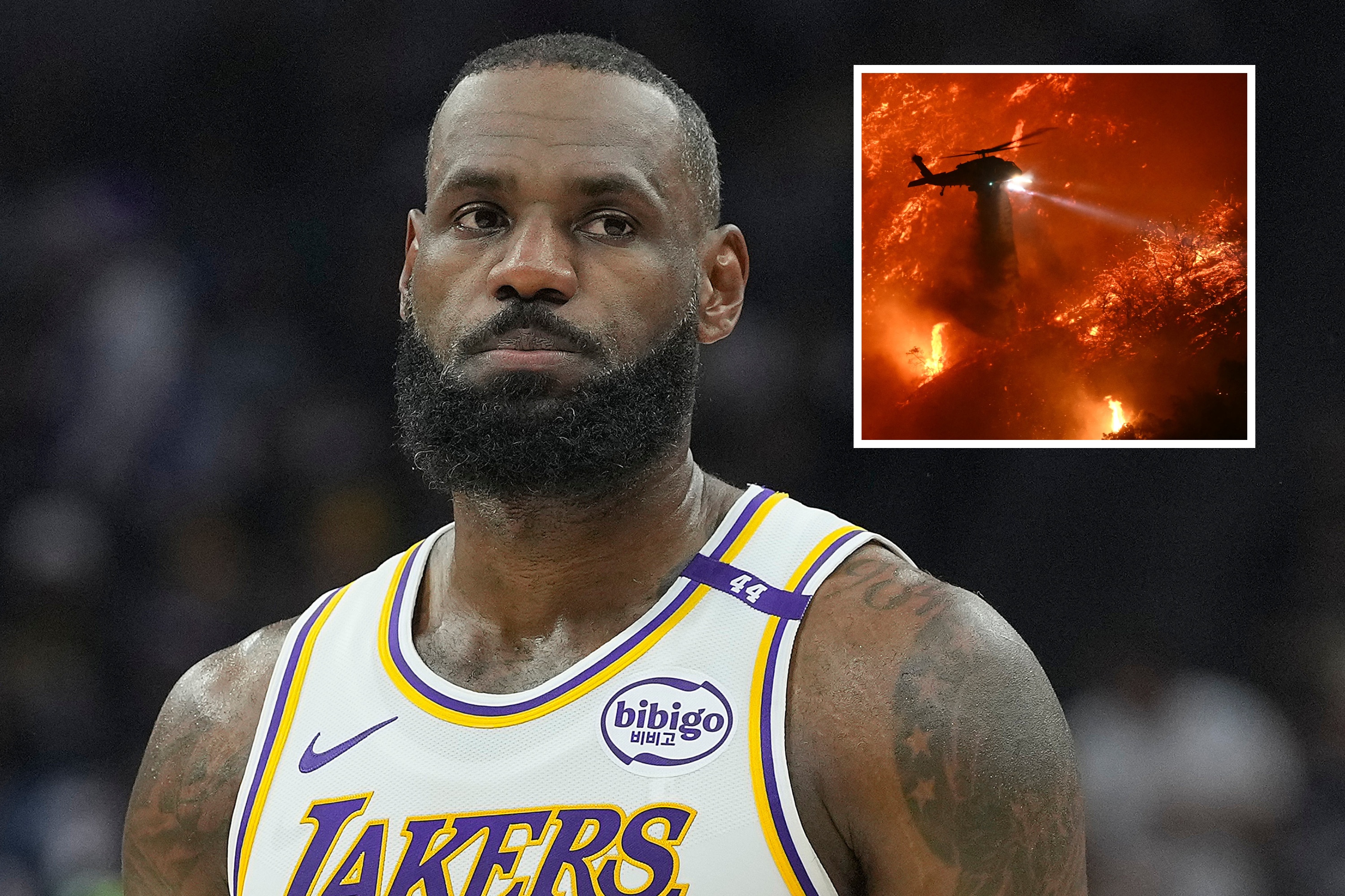 Map Shows LeBron James' Home Surrounded by Los Angeles Fires - Newsweek