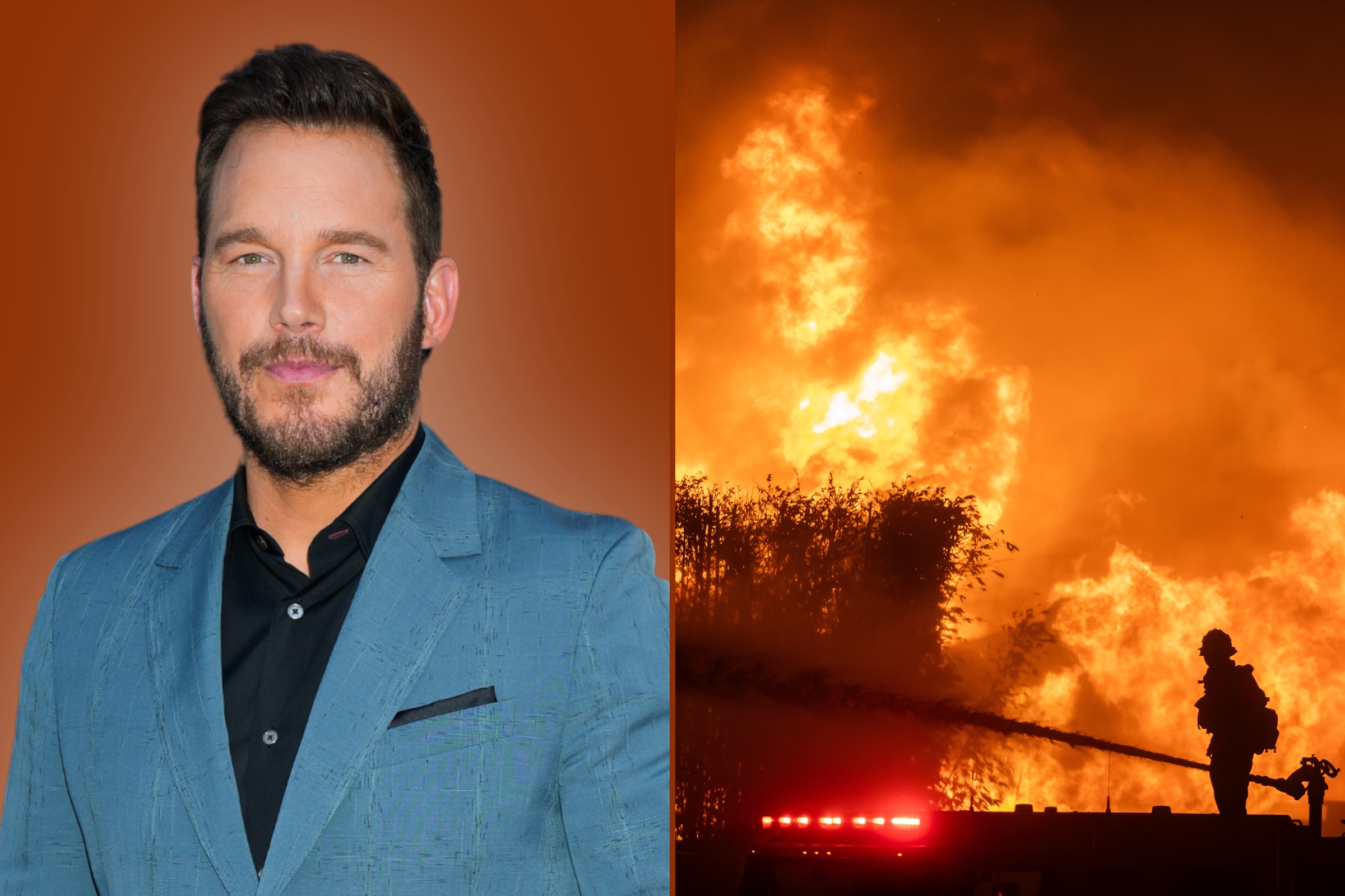 Map Shows Chris Pratts Home Surrounded by Los Angeles Fires
