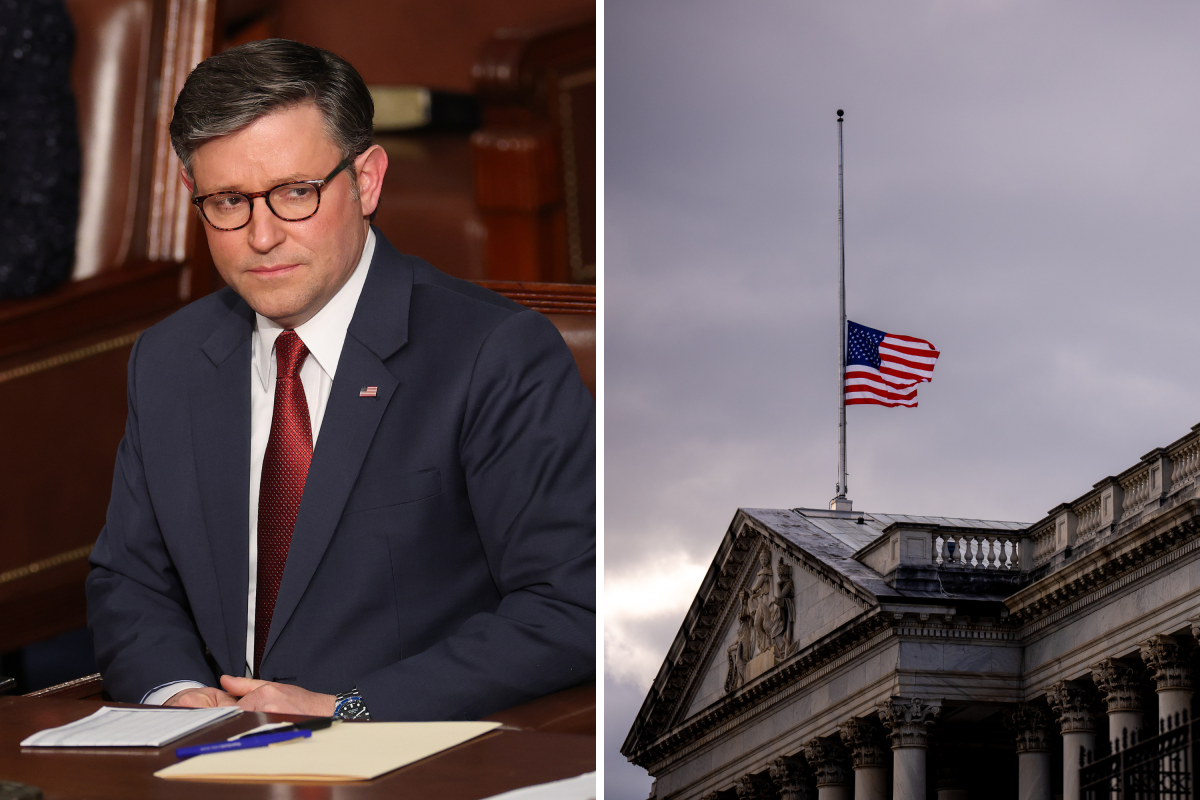 Johnson, half-staff