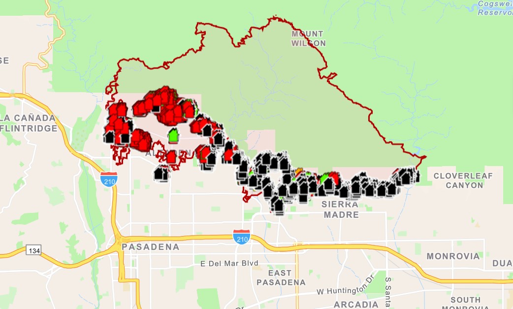 New Fire Breaks Out in SoCal Sparking - Eaton Fire Damage Map 