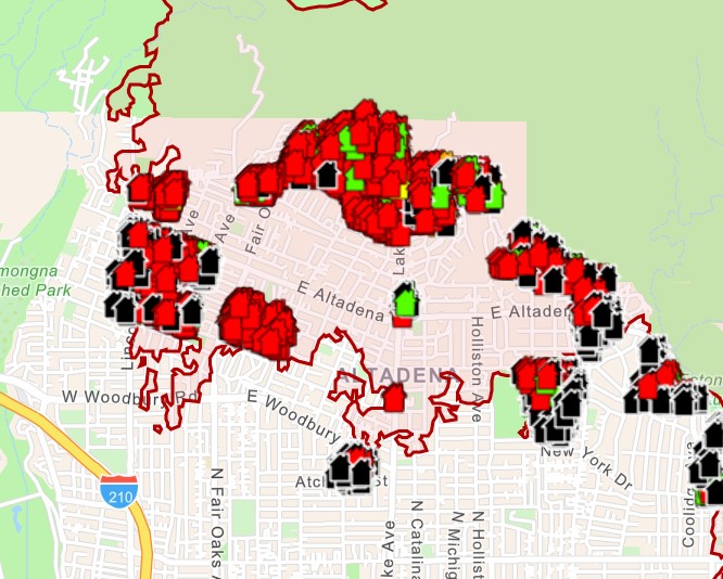 New Fire Breaks Out in SoCal Sparking - Altadena Eaton Fire Damage Map 