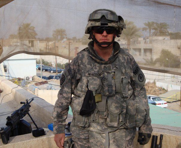 Veteran John Heacock, during his time in Iraq.