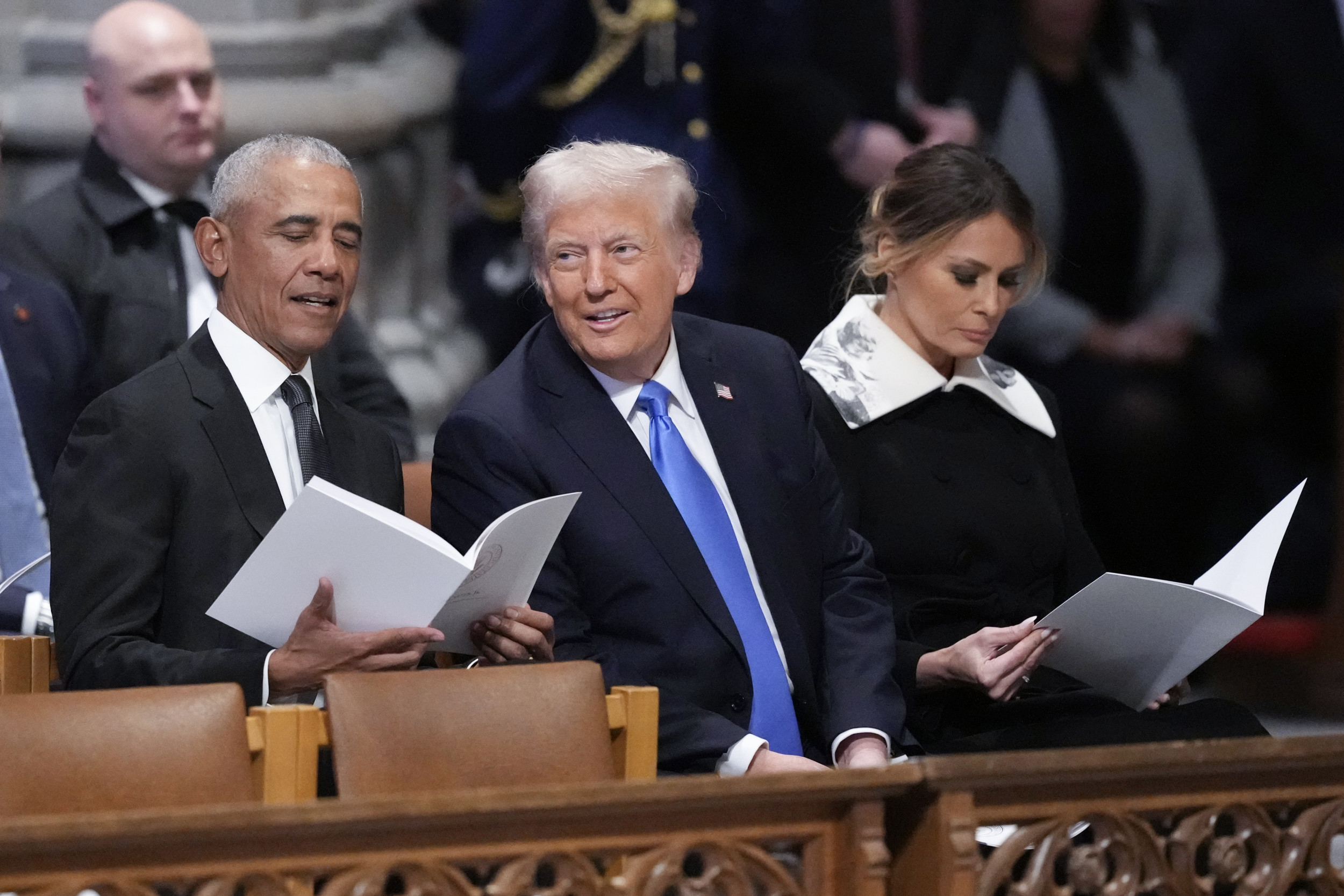 Donald Trump shares fake Barack Obama chat video from Carter's funeral