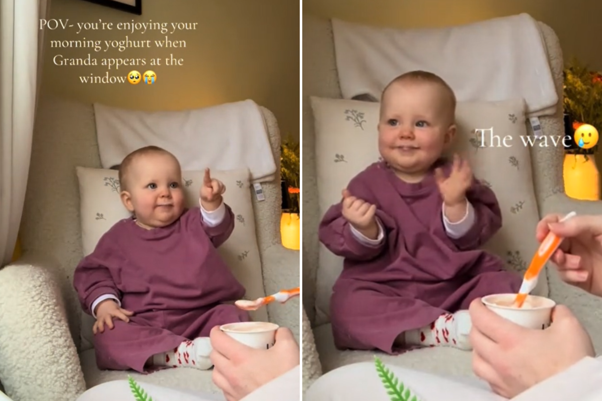 Baby Spots Granddad in Window, Mom Cant Cope With Her Response
