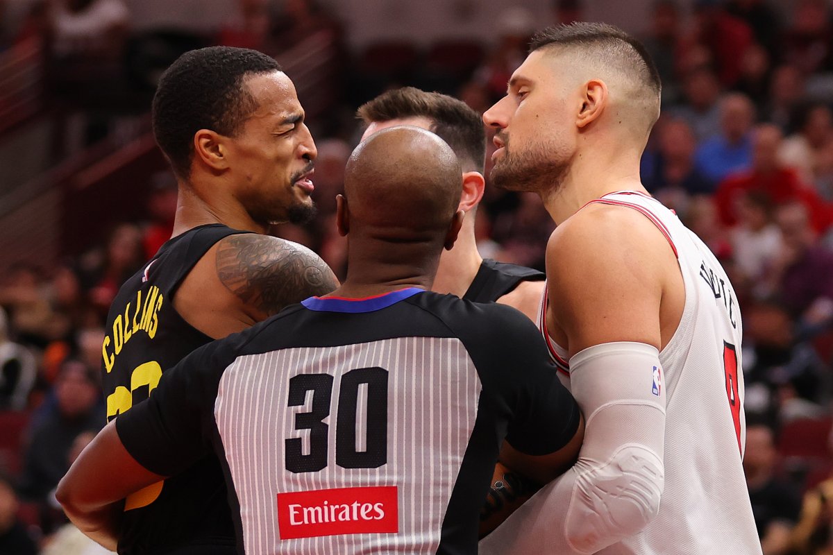 John Collins and Nikola Vucevic