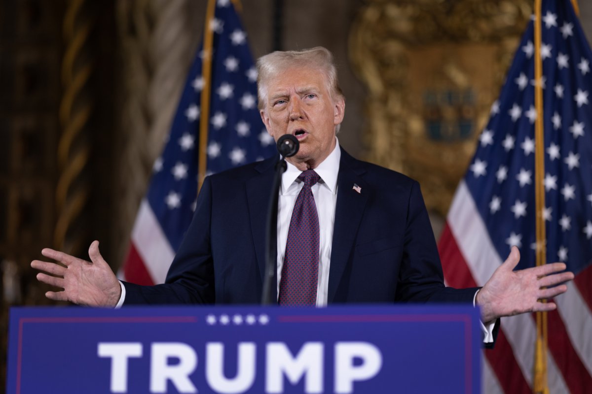 Trump Holds Press Conference At Mar-A-Lago